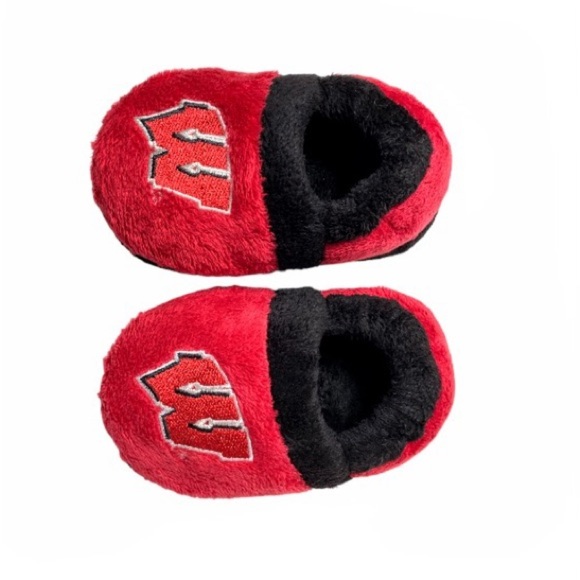 NWOT Wisconsin Badgers Toddler Slippers Size Small (5-6) - Picture 4 of 13